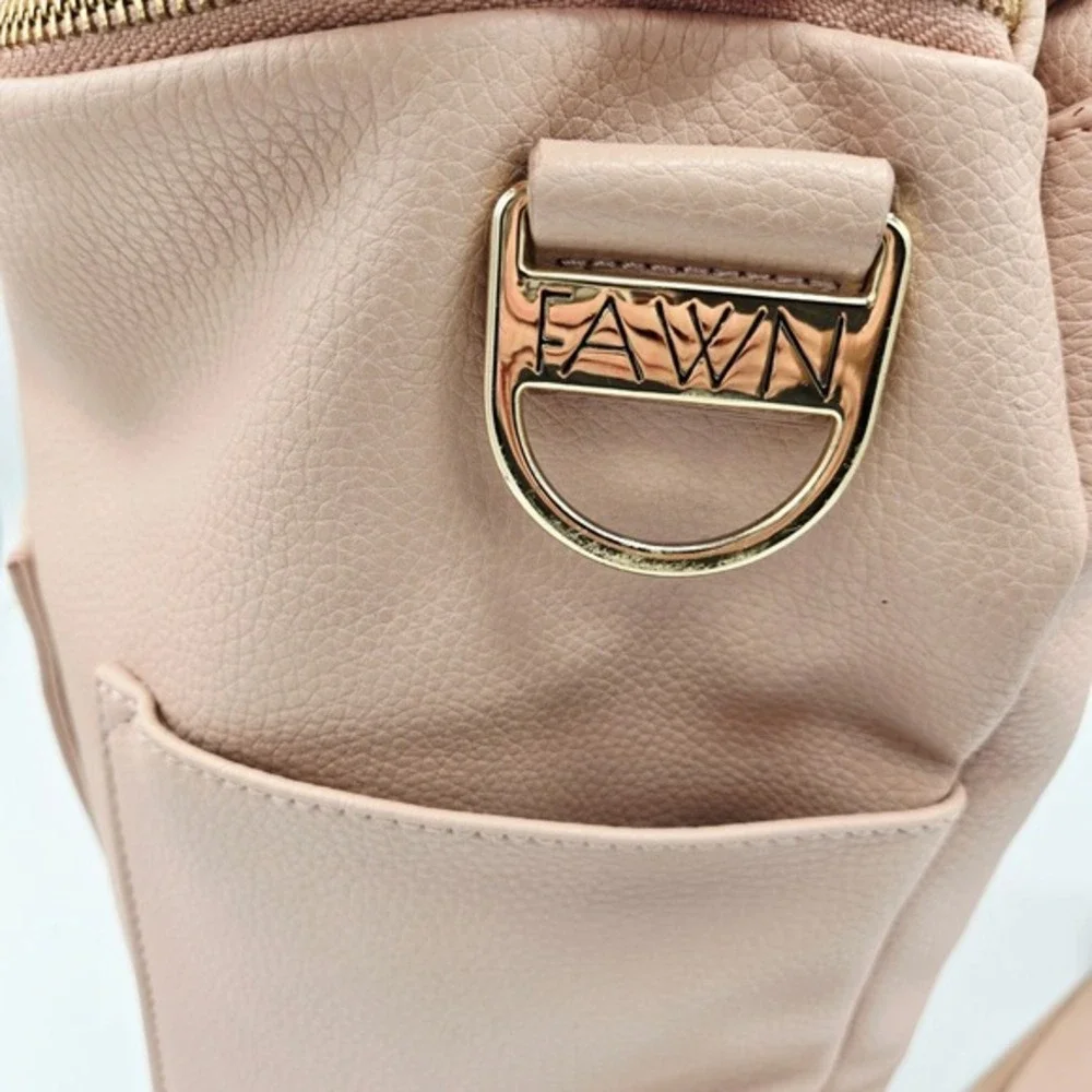 Fawn Design Diaper Bag Backpack Convertible‎ Blush Pink Gold Hardware